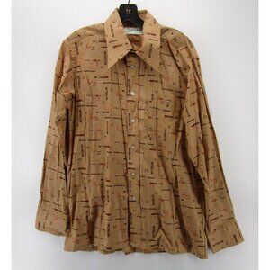 VINTAGE Gino Paoli Shirt Large Button Down Equestrian Horses 90s 80s